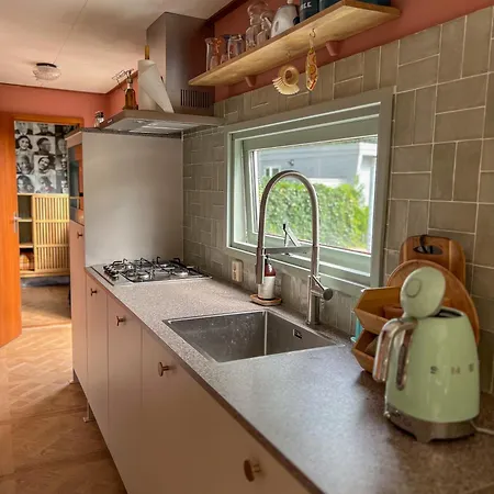 Alpesi faház Boshuisjes Veluwe Olijfje Met Omheinde Tuin Putten