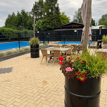 Boshuisjes Veluwe Olijfje Met Omheinde Tuin