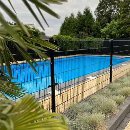 シャレー Boshuisjes Veluwe Olijfje Met Omheinde Tuin プッテン