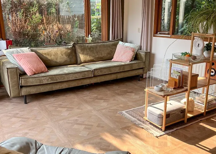 Boshuisjes Veluwe Olijfje Met Omheinde Tuin