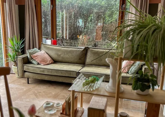 Domek alpejski Boshuisjes Veluwe Olijfje Met Omheinde Tuin